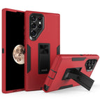 For Samsung Galaxy S22 Ultra 5G / Red + Black