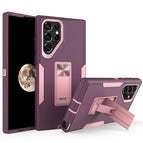 For Samsung Galaxy S22 Ultra 5G / Purple Red + Rose Gold