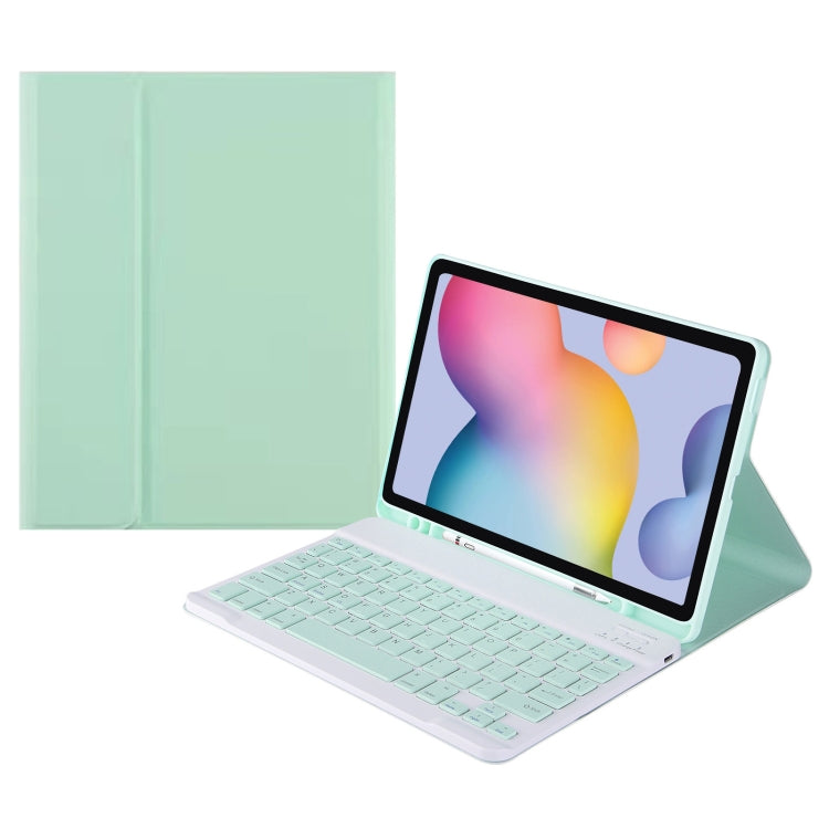 A7 Square Cap Bluetooth Keyboard Leather Case with Pen Slot for Samsung Galaxy Tab S6 Lite / S7 / A7 10.4 2020