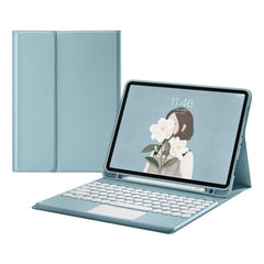 Round Cap Bluetooth Keyboard Leather Case with Pen Slot for Samsung Galaxy Tab S6 Lite / S7 / A7 10.4 2020