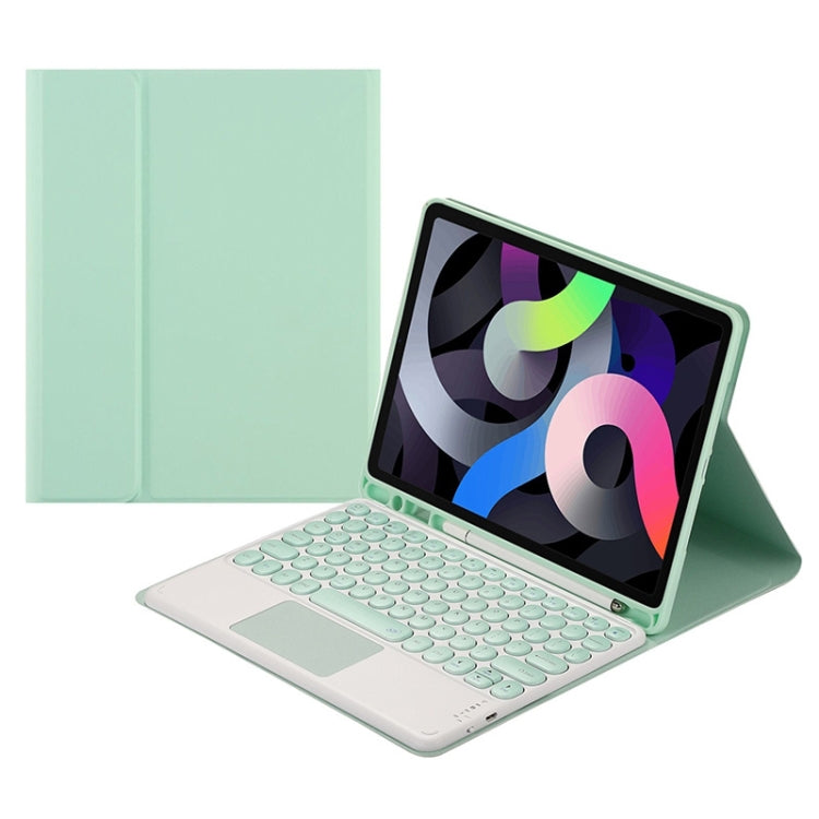 Round Cap Bluetooth Keyboard Leather Case with Pen Slot for Samsung Galaxy Tab S6 Lite / S7 / A7 10.4 2020