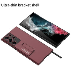 GKK Ultra-thin Shockproof Phone Case with Holder, For Samsung Galaxy S22 Ultra 5G