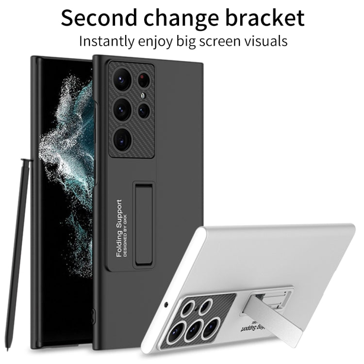 GKK Ultra-thin Shockproof Phone Case with Holder, For Samsung Galaxy S22 Ultra 5G