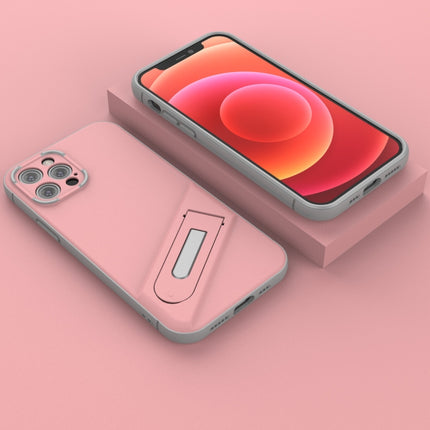 Funda de teléfono de TPU + PC con soporte invisible para iPhone 12 Pro Max