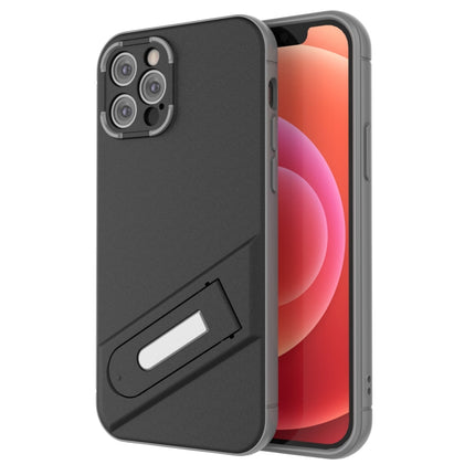 Funda de teléfono de TPU + PC con soporte invisible para iPhone 12 Pro Max