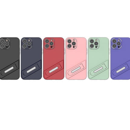 Funda de teléfono de TPU + PC con soporte invisible para iPhone 12 Pro Max