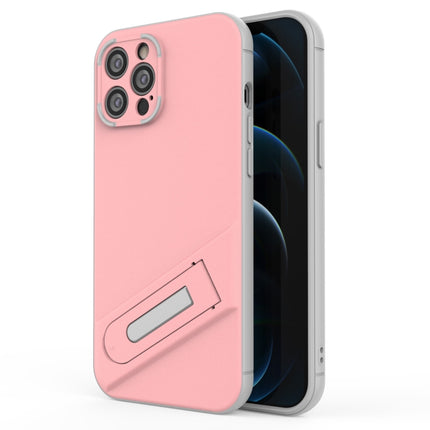 Funda de teléfono de TPU + PC con soporte invisible para iPhone 12 Pro Max