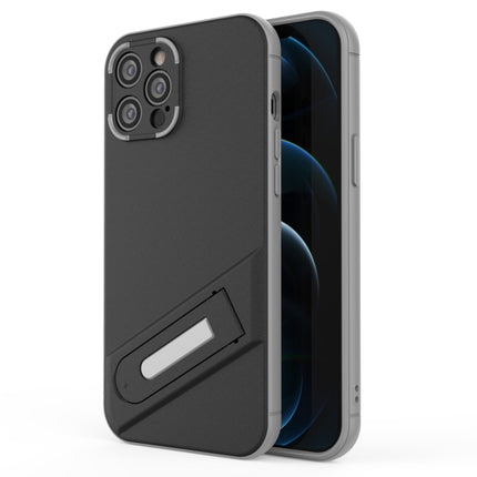 Funda de teléfono de TPU + PC con soporte invisible para iPhone 12 Pro Max