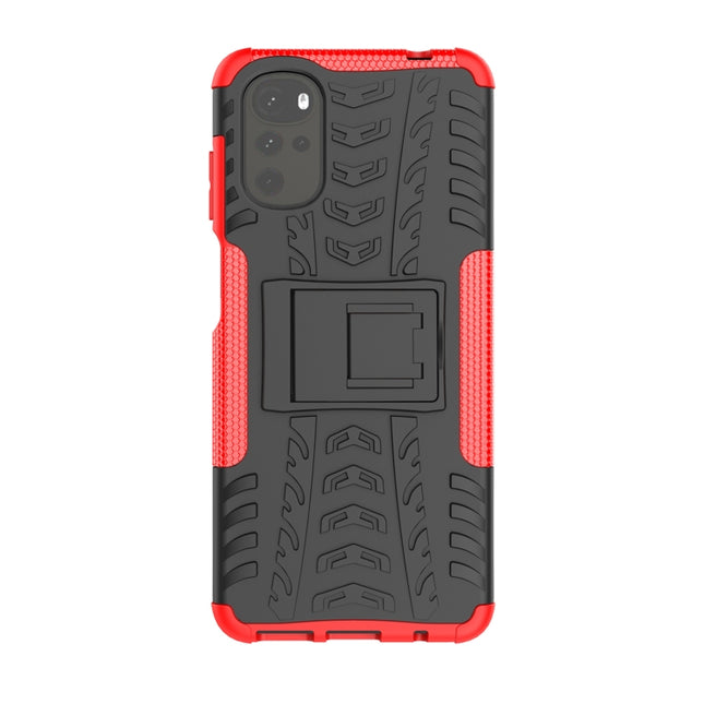 Tire Texture TPU + PC Phone Case with Holder, For OPPO Realme C21Y, For Motorola Moto G22/E32, For OPPO Realme C35