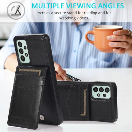 Solid Color PC + TPU Protective Case with Holder & Card Slots, For Samsung Galaxy A33 5G, For Samsung Galaxy A53 5G, For Samsung Galaxy A73 5G