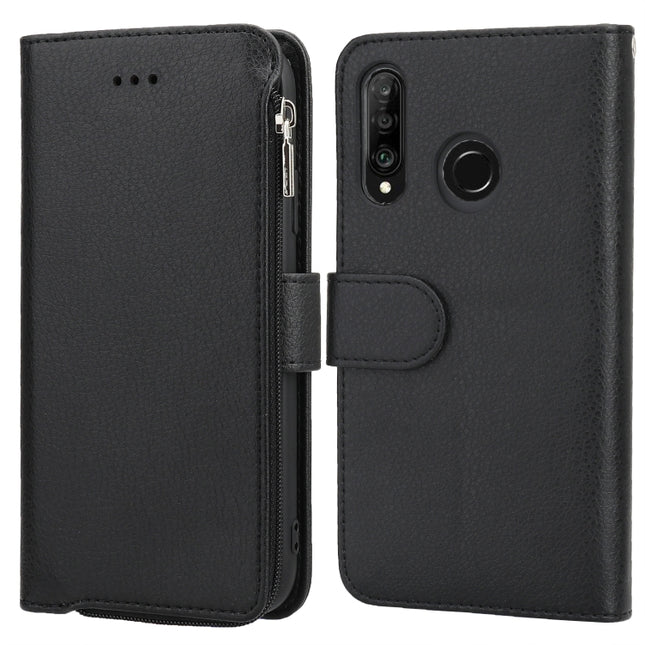 Microfiber Zipper Horizontal Flip Leather Case, For Huawei P30 Lite, For Huawei P30 Pro, For Huawei P40, For Huawei P40 Lite / nova 6 SE