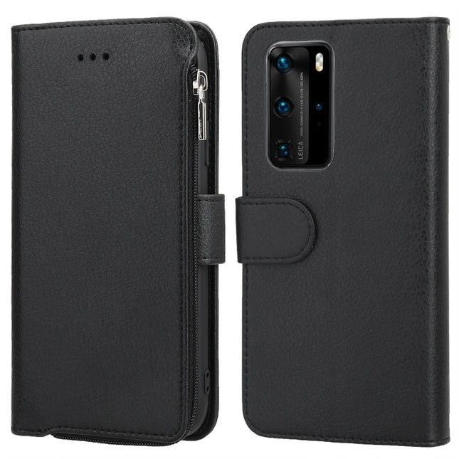 Microfiber Zipper Horizontal Flip Leather Case, For Huawei P40 Pro / P40 Pro+