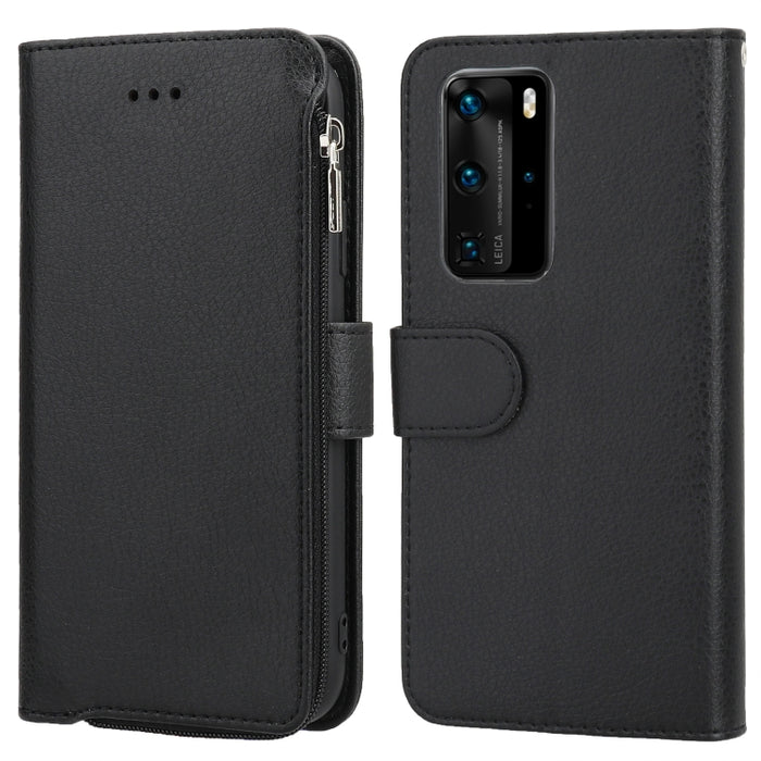 Microfiber Zipper Horizontal Flip Leather Case, For Huawei P40 Pro / P40 Pro+