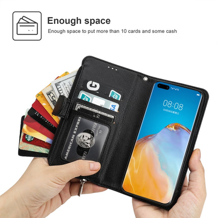Microfiber Zipper Horizontal Flip Leather Case, For Huawei P40 Pro / P40 Pro+