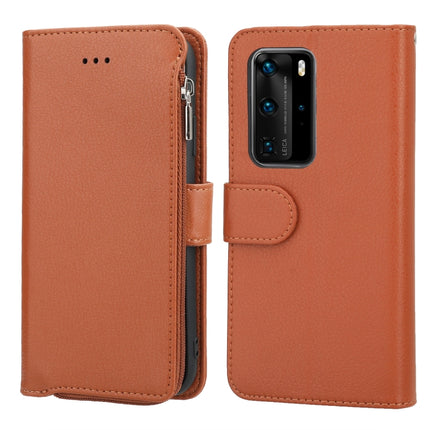 Microfiber Zipper Horizontal Flip Leather Case, For Huawei P40 Pro / P40 Pro+