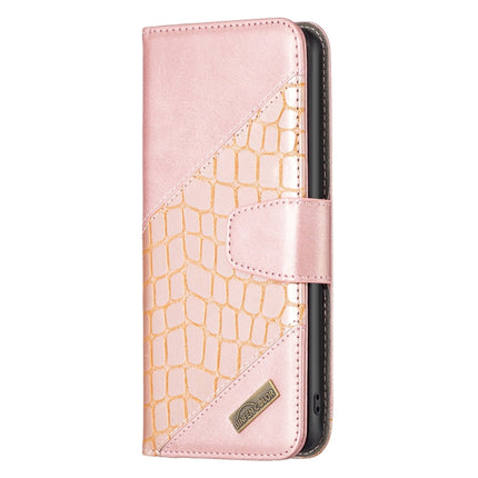 Color Block Crocodile Texture Leather Phone Case, For Xiaomi Poco M4 Pro, For Xiaomi Poco M4 Pro 5G