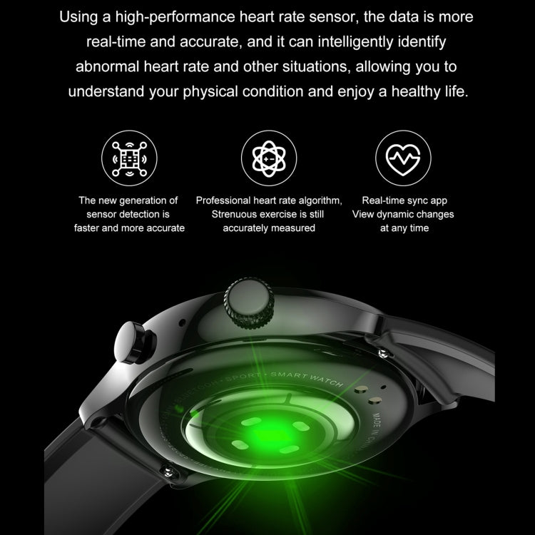 HK8Pro 1.36 inch AMOLED Screen Leather Strap Smart Watch, Support NFC Function / Blood Oxygen Monitoring, Leather Strap (Black), Leather Strap (Gold), Leather Strap (Silver)
