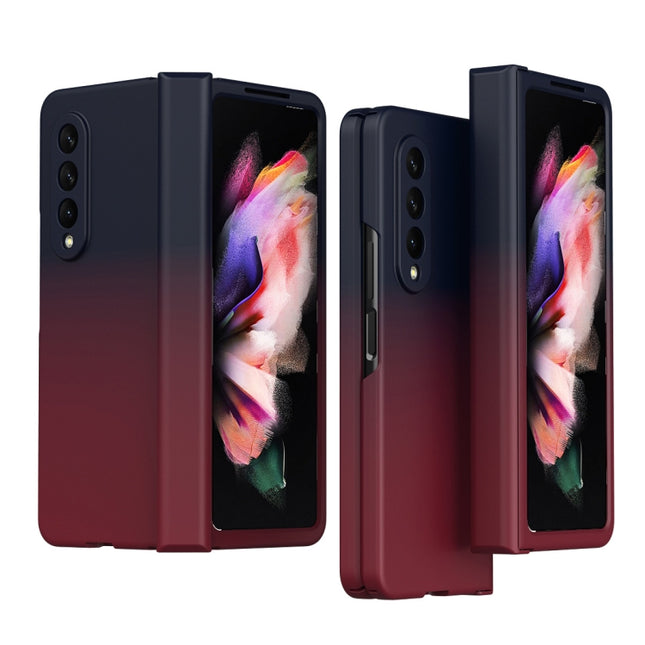 Gradient Color Hinge Flip Phone Case, For Samsung Galaxy Z Fold3 5G Without Film, For Samsung Galaxy Z Fold3 5G With Film