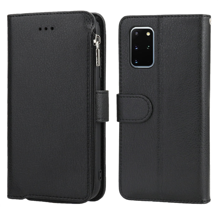 Microfiber Zipper Horizontal Flip Leather Case, For Samsung Galaxy S20, For Samsung Galaxy S20+, For Samsung Galaxy S20 Ultra, For Samsung Galaxy S22 Ultra 5G