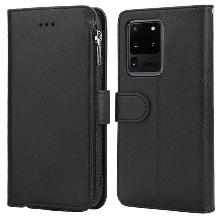 Microfiber Zipper Horizontal Flip Leather Case, For Samsung Galaxy S20, For Samsung Galaxy S20+, For Samsung Galaxy S20 Ultra, For Samsung Galaxy S22 Ultra 5G