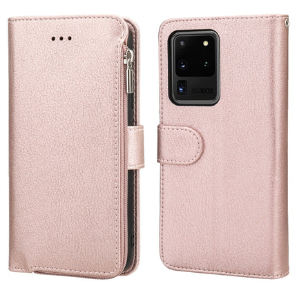 Microfiber Zipper Horizontal Flip Leather Case, For Samsung Galaxy S20, For Samsung Galaxy S20+, For Samsung Galaxy S20 Ultra, For Samsung Galaxy S22 Ultra 5G