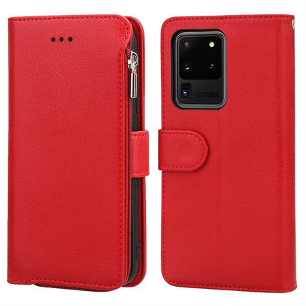 Microfiber Zipper Horizontal Flip Leather Case, For Samsung Galaxy S20, For Samsung Galaxy S20+, For Samsung Galaxy S20 Ultra, For Samsung Galaxy S22 Ultra 5G