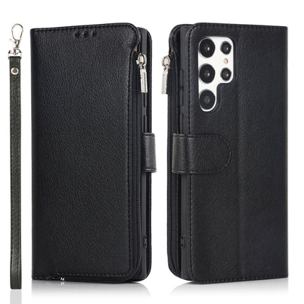 Microfiber Zipper Horizontal Flip Leather Case, For Samsung Galaxy S20, For Samsung Galaxy S20+, For Samsung Galaxy S20 Ultra, For Samsung Galaxy S22 Ultra 5G