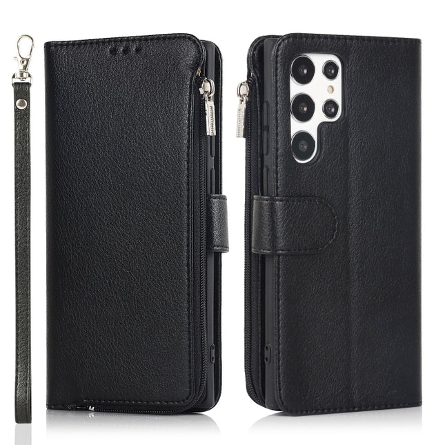 Microfiber Zipper Horizontal Flip Leather Case, For Samsung Galaxy S20, For Samsung Galaxy S20+, For Samsung Galaxy S20 Ultra, For Samsung Galaxy S22 Ultra 5G