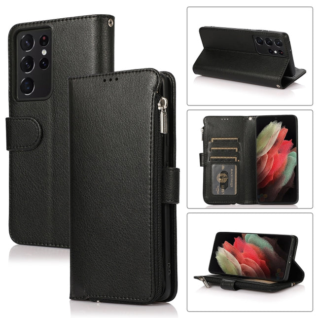 Microfiber Zipper Horizontal Flip Leather Case, For Samsung Galaxy S21+ 5G, For Samsung Galaxy S21 Ultra 5G, For Samsung Galaxy Note20, For Samsung Galaxy A21s