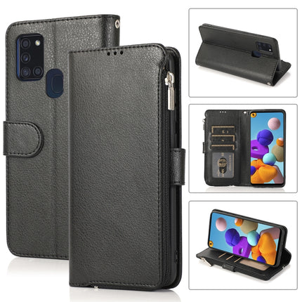 Microfiber Zipper Horizontal Flip Leather Case, For Samsung Galaxy S21+ 5G, For Samsung Galaxy S21 Ultra 5G, For Samsung Galaxy Note20, For Samsung Galaxy A21s