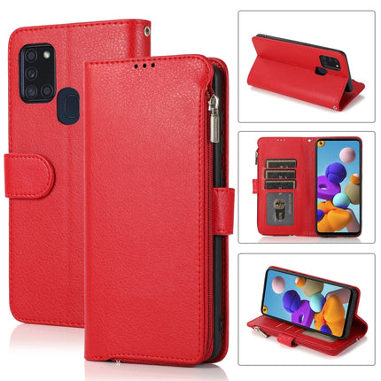 Microfiber Zipper Horizontal Flip Leather Case, For Samsung Galaxy S21+ 5G, For Samsung Galaxy S21 Ultra 5G, For Samsung Galaxy Note20, For Samsung Galaxy A21s