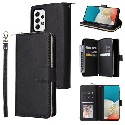 9 Card Slots Zipper Wallet Bag Leather Phone Case, For Samsung Galaxy A03s EU Version, For Samsung Galaxy A13 5G, For Samsung Galaxy A33 5G, For Samsung Galaxy A53 5G