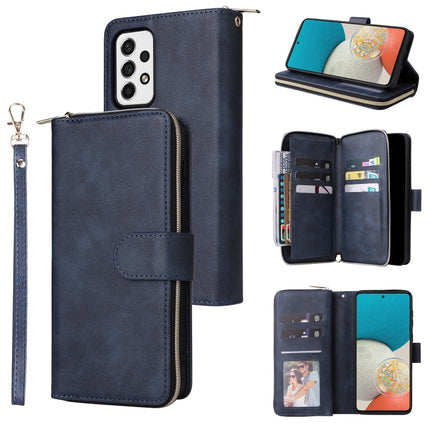 9 Card Slots Zipper Wallet Bag Leather Phone Case, For Samsung Galaxy A03s EU Version, For Samsung Galaxy A13 5G, For Samsung Galaxy A33 5G, For Samsung Galaxy A53 5G
