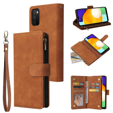 Multifunctional Frosted Zipper Wallet Leather Phone Case, For Samsung Galaxy S22+ 5G, For Samsung Galaxy A03s 166.5mm, For Samsung Galaxy A13 5G, For Samsung Galaxy A33 5G