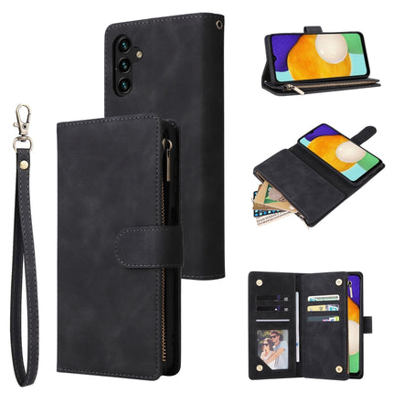 Multifunctional Frosted Zipper Wallet Leather Phone Case, For Samsung Galaxy S22+ 5G, For Samsung Galaxy A03s 166.5mm, For Samsung Galaxy A13 5G, For Samsung Galaxy A33 5G