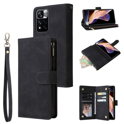 Multifunctional Frosted Zipper Wallet Leather Phone Case, For Samsung Galaxy A53 5G, For Xiaomi Redmi Note 11 Pro China, For Xiaomi Redmi Note 11 China
