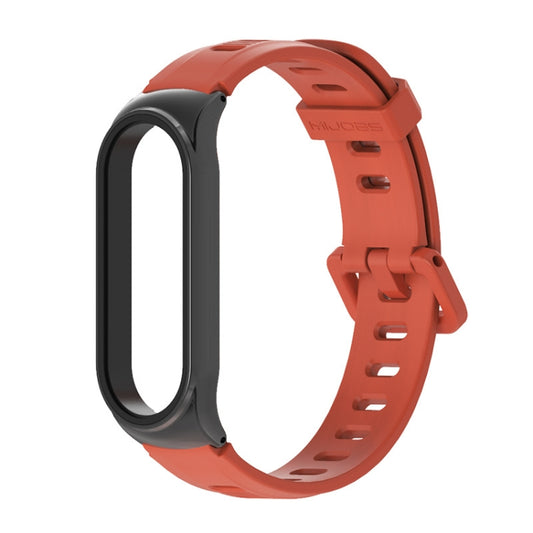 For Xiaomi Mi Band 6 / 5 / 4 / 3 Mijobs Flat Hole Silicone Watch Band, CS Case, Plus Case