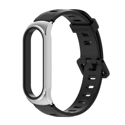 For Xiaomi Mi Band 6 / 5 Mijobs Flat Hole Silicone Watch Band, CS Case, Plus Case, GT Case