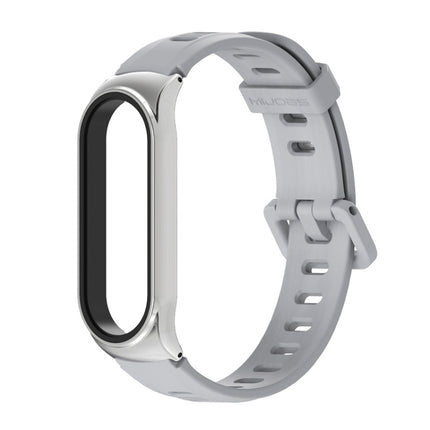 For Xiaomi Mi Band 6 / 5 Mijobs Flat Hole Silicone Watch Band, CS Case, Plus Case, GT Case
