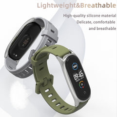 For Xiaomi Mi Band 6 / 5 / 4 / 3 Mijobs Flat Hole Silicone Watch Band, CS Case, Plus Case