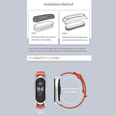 For Xiaomi Mi Band 6 / 5 / 4 / 3 Mijobs Flat Hole Silicone Watch Band, CS Case, Plus Case