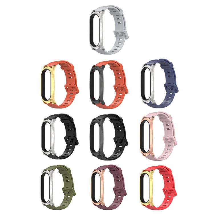 For Xiaomi Mi Band 6 / 5 / 4 / 3 Mijobs Flat Hole Silicone Watch Band, GT Case