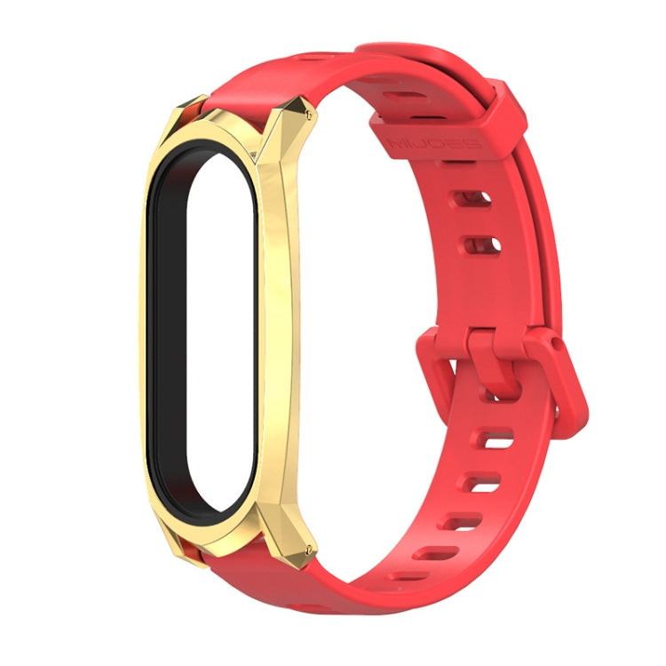For Xiaomi Mi Band 6 / 5 / 4 / 3 Mijobs Flat Hole Silicone Watch Band, GT Case