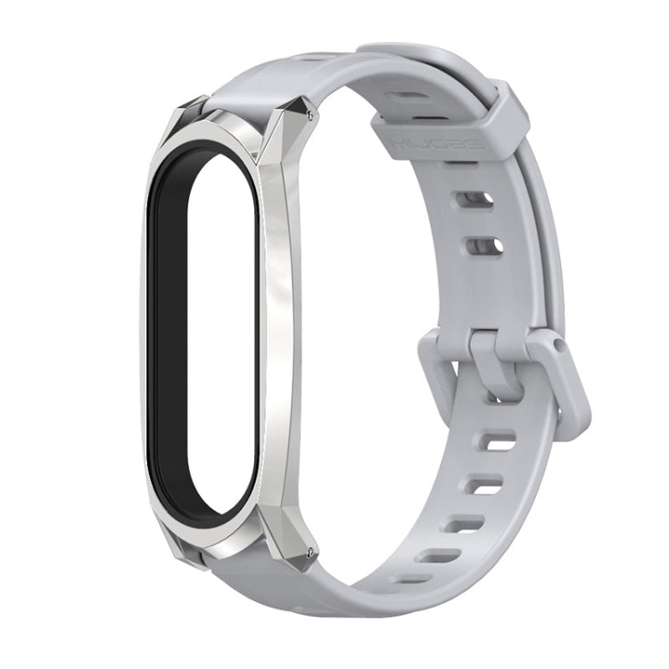 For Xiaomi Mi Band 6 / 5 / 4 / 3 Mijobs Flat Hole Silicone Watch Band, GT Case