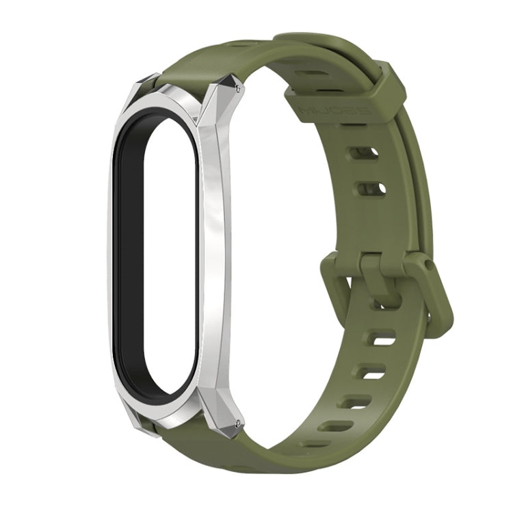 For Xiaomi Mi Band 6 / 5 / 4 / 3 Mijobs Flat Hole Silicone Watch Band, GT Case