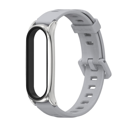 For Xiaomi Mi Band 6 / 5 / 4 / 3 Mijobs Flat Hole Silicone Watch Band