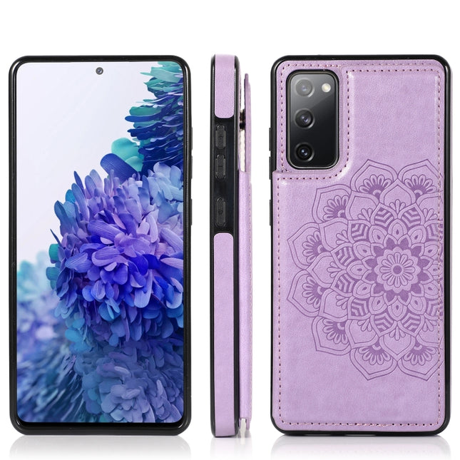 Double Buckle Mandala PU+TPU Phone Case, For Samsung Galaxy S20 FE, For Samsung Galaxy A21s, For Samsung Galaxy A22, For Samsung Galaxy A32