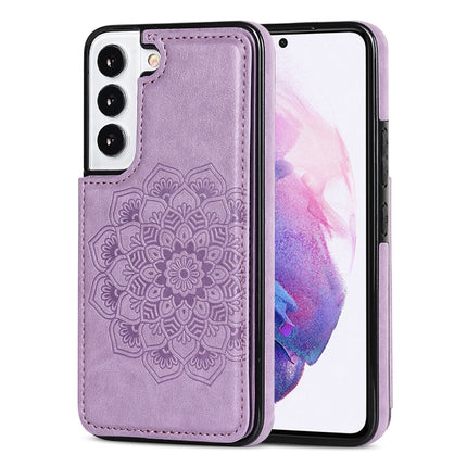 Double Buckle Mandala PU+TPU Phone Case, For Samsung Galaxy S22 5G, For Samsung Galaxy S22+ 5G, For Samsung Galaxy S22 Ultra 5G