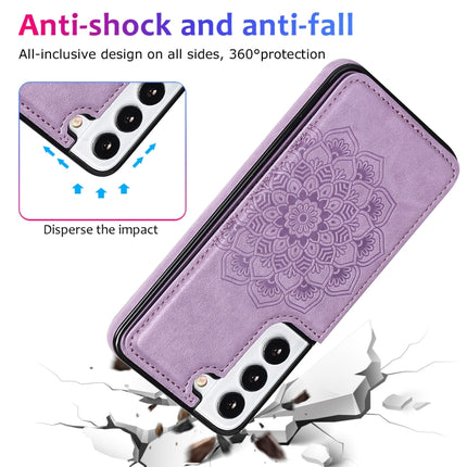 Double Buckle Mandala PU+TPU Phone Case, For Samsung Galaxy S22 5G, For Samsung Galaxy S22+ 5G, For Samsung Galaxy S22 Ultra 5G
