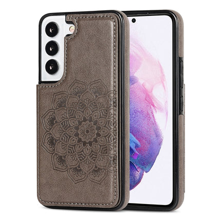 Double Buckle Mandala PU+TPU Phone Case, For Samsung Galaxy S22 5G, For Samsung Galaxy S22+ 5G, For Samsung Galaxy S22 Ultra 5G